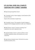 ILTS 305 FINAL PAPER 2026 COMPLETE QUESTIONS WITH CORRECT ANSWERS