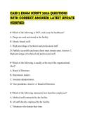 CAIB 2 EXAM SCRIPT 2026 QUESTIONS WITH CORRECT ANSWERS LATEST UPDATE VERIFIED