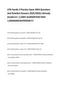 UTA Family 3 Practice Exam With Questions  And Detailed Answers 2025&sol;2026&vert;&vert;Already  Graded A&plus; &vert;&vert;100&percnt; GUARANTEED PASS  &vert;&vert;BRANDNEWVERSION&excl;&excl;&excl;&excl;
