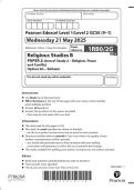 2025 Pearson Edexcel Level 1&sol;Level 2  GCSE &lpar;9&ndash;1&rpar; Religious Studies B PAPER 2&colon; Area of Study 2 &ndash; Religion&comma; Peace and Conflict Option 2F &ndash; Judaism Combined Question Paper and Marking Scheme