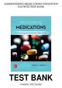 Test Bank for Administering Medications&colon; Pharmacology for Healthcare Professionals 9th Edition by Donna F&period; Gauwitz