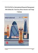 Test Bank for International Financial Management 10th Edition by Cheol Eun&comma; Bruce G&period; Resnick & Tuugi Chuluun&period; All Chapters 1-16&period; Newest Edition