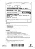 2025 Pearson Edexcel Level 1&sol;Level 2  GCSE &lpar;9&ndash;1&rpar; Religious Studies B PAPER 3&colon; Area of Study 3 &ndash; Religion Philosophy and Social Justice Option 3B &ndash; Christianity Combined Question Paper and Marking Scheme