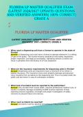 FLORIDA LP MASTER QUALIFIER EXAM&colon; &lpar;LATEST 2026&sol;2027 UPDATE&rpar; QUESTIONS AND VERIFIED ANSWERS&vert; 100&percnt; CORRECT&vert; GRADE A