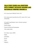 CALA STUDY GUIDE 2026 QUESTIONS WITH CORRECT DETAILED ANSWERS AND RATIONALES VERIFIED GRADED A&plus;