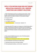 PHTLS 10TH EDITION EXAM 2026-2027 BRAND NEW ACTUAL EXAM WITH 100- VERIFIED QUESTIONS AND CORRECT SOLUTIONS 