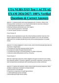 UTA NURS 5315 Test 1 ACTUAL EXAM 2026&sol;2027&colon; 100&percnt; Verified Questions & Correct Answers