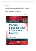 Test Bank For Modern Blood Banking & Transfusion Practices 7th Edition By Denise M Harmening &vert;Latest Edition &comma; Chapter 1-29 Complete Guide