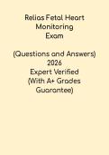 Relias &ndash; Updated 2026 Fetal Heart Monitoring PDF
