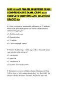 NUR 521 AVD PHARM BLUEPRINT EXAM 1 COMPREHENSIVE EXAM SCRIPT 2026 COMPLETE QUESTIONS AND SOLUTIONS GRADED A&plus;