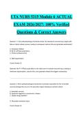 UTA NURS 5315 Module 6 ACTUAL EXAM 2026&sol;2027&colon; 100&percnt; Verified Questions & Correct Answers