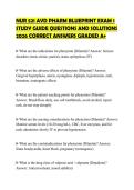 NUR 521 AVD PHARM BLUEPRINT EXAM 1 STUDY GUIDE QUESTIONS AND SOLUTIONS 2026 CORRECT ANSWERS GRADED A&plus;