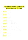 NU 650 &ndash; Week 15 &vert; Verified Questions and Correct Answers &vert; 2026&sol;2027 A&plus; Grade Edition