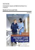 Test Bank for Fundamental Concepts and Skills for the Patient Care Technician 2nd Edition Townsend
