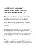 NUR2092 HEALTH ASSESSMENT COMPREHENSIVE REVIEW 2026 STUDY QUESTIONS ANSWERS VERIFIED A&plus;
