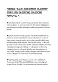 NUR2092 HEALTH ASSESSMENT EXAM PREP STUDY 2026 QUESTIONS SOLUTIONS APPROVED A&plus;