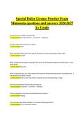 Special Boiler License Practice Exam &ndash; Minnesota &vert; Verified Questions and Correct Answers &vert; 2026&sol;2027 A&plus; Grade