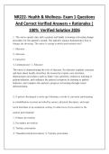 NR222- Health & Wellness- Exam 1 Questions And Correct Verified Answers &plus; Rationales - 100&percnt;  Verified Solution 2026