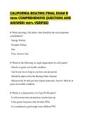CALIFORNIA BOATING FINAL EXAM B 2026 COMPREHENSIVE QUESTIONS AND ANSWERS 100&percnt; VERIFIED