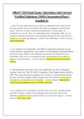 NR667 CEA Final Exam - Questions And Correct Verified Solutions - 100&percnt; Guaranteed Pass - Graded A&plus;