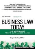 Business Law Today &ndash; Lecture Summary and Key Concepts
