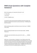 RNFA Exam Questions with Complete Solutions