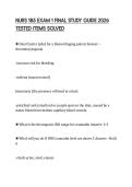 NURS 185 EXAM 1 FINAL STUDY GUIDE 2026 TESTED ITEMS SOLVED