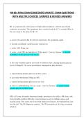 NR 601 FINAL EXAM &lpar;2026-2027&rpar; UPDATE - EXAM QUESTIONS WITH MULTIPLE CHOICES - VERIFIED & REVISED ANSWERS