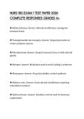 NURS 185 EXAM 1 TEST PAPER 2026 COMPLETE RESPONSES GRADED A&plus;