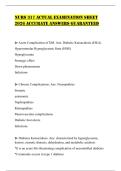 NURS 317 ACTUAL EXAMINATION SHEET 2026 ACCURATE ANSWERS GUARANTEED