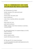 NURS 317 COMPREHENSIVE TEST PAPER 2026 DETAILED SOLUTIONS GUARANTEED
