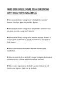 NURS 3150 WEEK 2 QUIZ 2026 QUESTIONS WITH SOLUTIONS GRADED A&plus;
