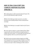 NURS 125 FINAL EXAM SCRIPT 2026 COMPLETE QUESTIONS SOLUTIONS APPROVED A&plus;