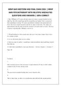 NRNP 6645 MIDTERM AND FINAL EXAM 2026  - NRNP 6645 PSYCHOTHERAPY WITH MULTIPLE MODALITIES QUESTIONS AND ANSWERS - 100&percnt; CORRECT