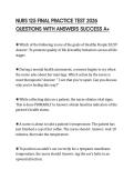 NURS 125 FINAL PRACTICE TEST 2026 QUESTIONS WITH ANSWERS SUCCESS A&plus;