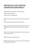 NURS 185 EXAM 1 ACTUAL PAPER 2026 QUESTIONS SOLUTIONS GRADED A&plus;