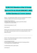 NURS 5315 Disorders of the GI System Test 4 ACTUAL EXAM 2026&sol;2027&colon; 100&percnt; Verified Questions & Correct Answers