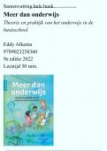 Samenvatting Meer dan onderwijs Eddy Alkema 9e editie 2022 &sol; 9789023258360 &sol; compleet