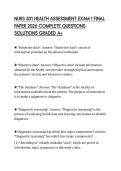 NURS 301 HEALTH ASSESSMENT EXAM 1 FINAL PAPER 2026 COMPLETE QUESTIONS SOLUTIONS GRADED A&plus;