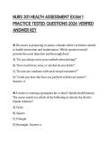 NURS 301 HEALTH ASSESSMENT EXAM 1 PRACTICE TESTED QUESTIONS 2026 VERIFIED ANSWER KEY