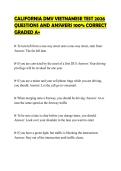CALIFORNIA DMV VIETNAMESE TEST 2026 QUESTIONS AND ANSWERS 100&percnt; CORRECT GRADED A&plus;
