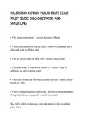 CALIFORNIA NOTARY PUBLIC STATE EXAM STUDY GUIDE 2026 QUESTIONS AND SOLUTIONS