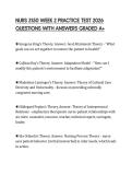 NURS 3150 WEEK 2 PRACTICE TEST 2026 QUESTIONS WITH ANSWERS GRADED A&plus;