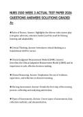 NURS 3150 WEEK 3 ACTUAL TEST PAPER 2026 QUESTIONS ANSWERS SOLUTIONS GRADED A&plus;
