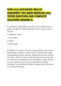 NURS 5220 ADVANCED HEALTH ASSESSMENT TEST BANK BUNDLED 2026 TESTED QUESTIONS AND COMPLETE SOLUTIONS GRADED A&plus;