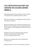 CALP CERTIFICATION EXAM SCRIPT 2026 QUESTIONS WITH ACCURATE ANSWERS GRADED A&plus;