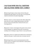 CALP EXAM PAPER 2026 FULL QUESTIONS AND SOLUTIONS VERIFIED 100&percnt; CORRECT