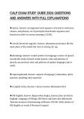 CALP EXAM STUDY GUIDE 2026 QUESTIONS AND ANSWERS WITH FULL EXPLANATIONS
