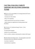 CALP FINAL EXAM 2026 COMPLETE QUESTIONS AND SOLUTIONS GUARANTEED TO PASS
