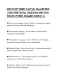 CALT STUDY GUIDE 2 ACTUAL EXAM REVIEW GUIDE WITH TESTED QUESTIONS AND 100&percnt; SOLVED VERIFIED ANSWERS GRADED A&plus;